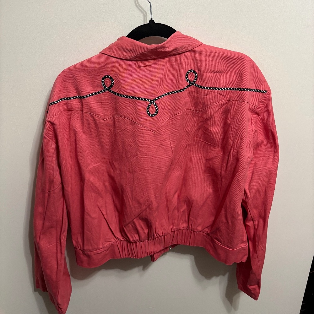 Rock and Roll Cowgirl Denim Pink Jacket - Picture 2 of 3